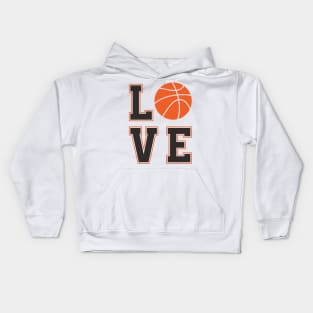 basketball love funny Kids Hoodie